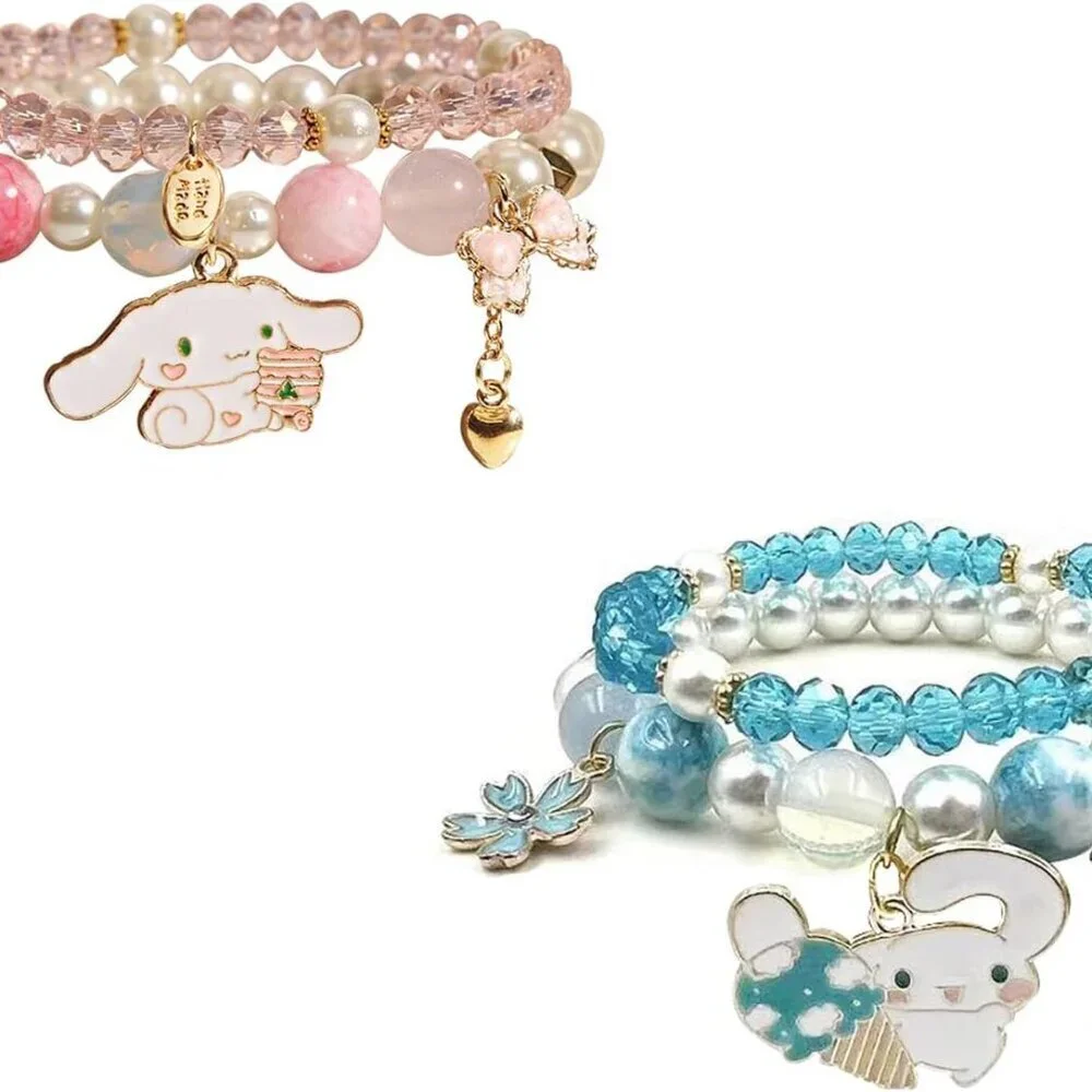 Matching Crystal Bead Bracelets Set Women Friendship Gifts Jewelry